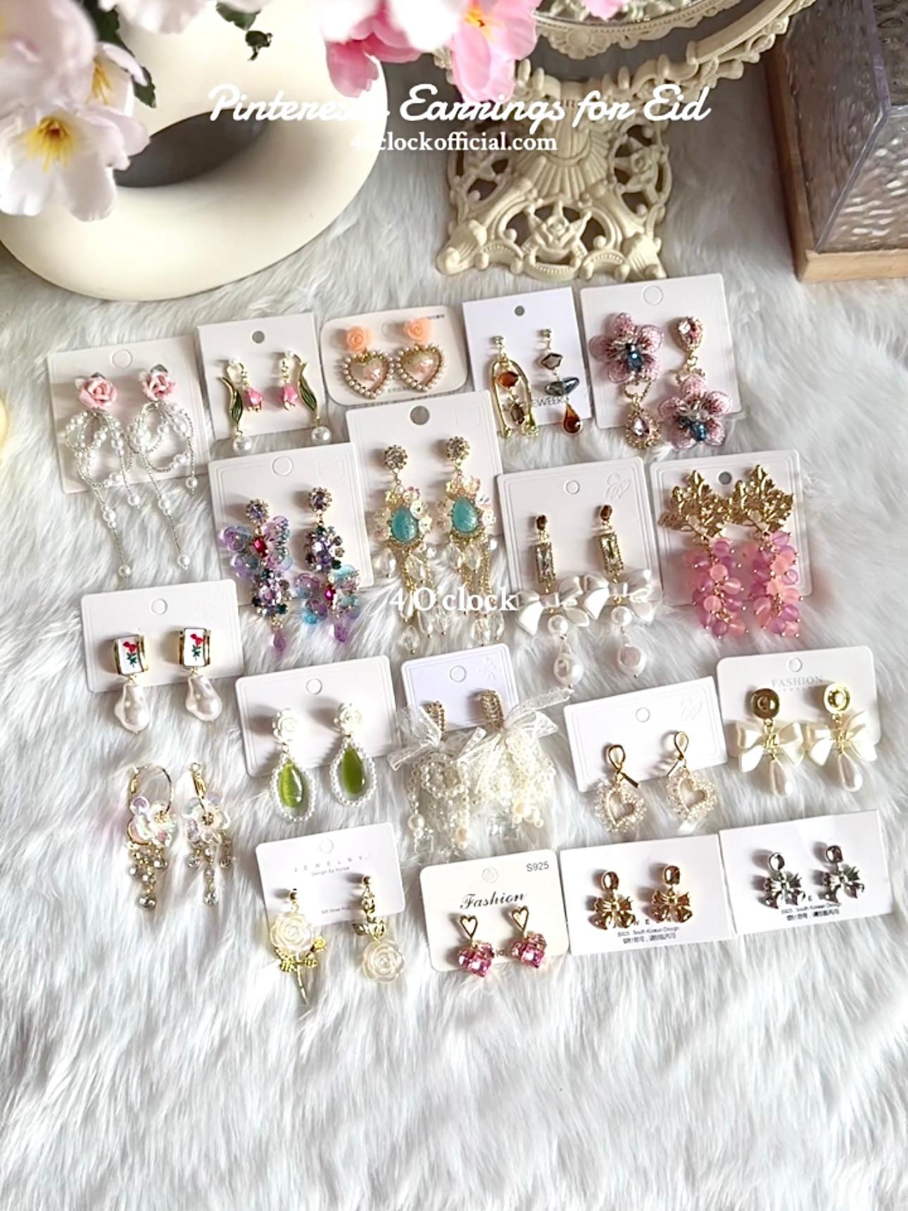 💗Pinteresty earrings: Bow Drop (Golden)✨