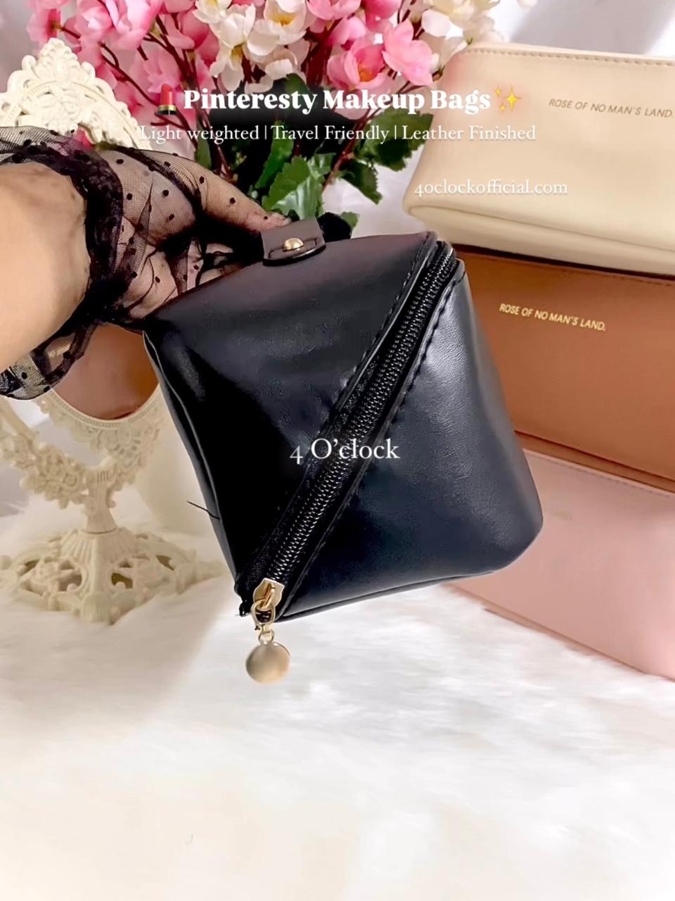 Makeup Bag: Black