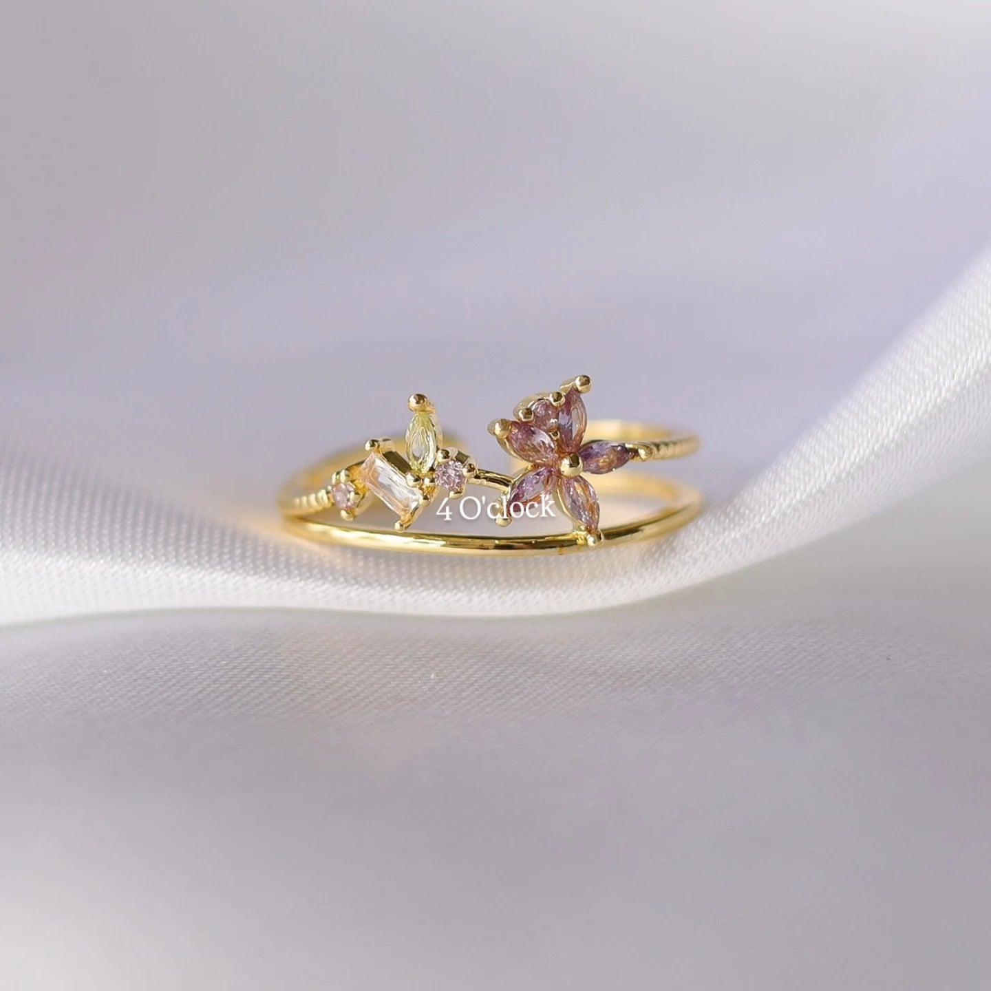 💍R242: Stainless Steel Zircon Minimalistic Finger Ring: Dahlia (1pc) (With Box)✨