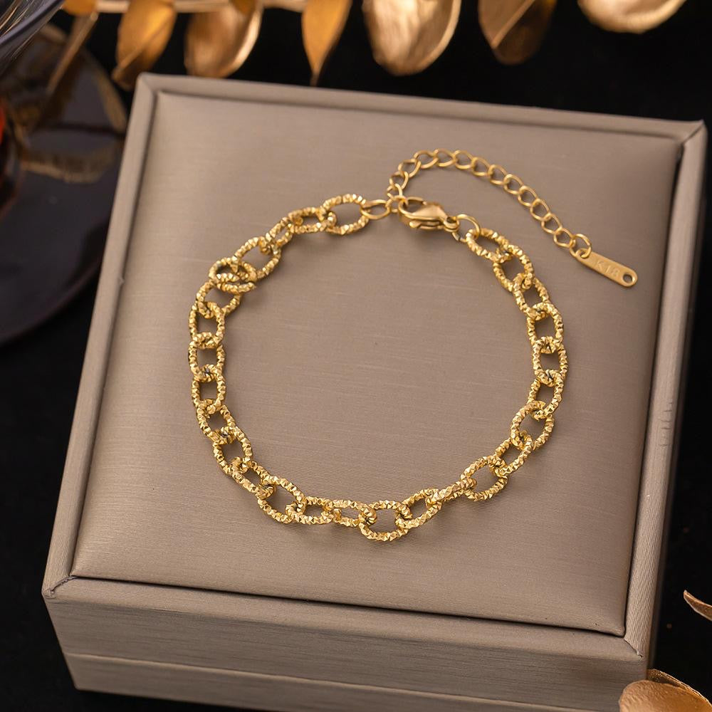 ⚜️B66: 18k Gold Plated Stainless Steel Minimalist Bracelet✨