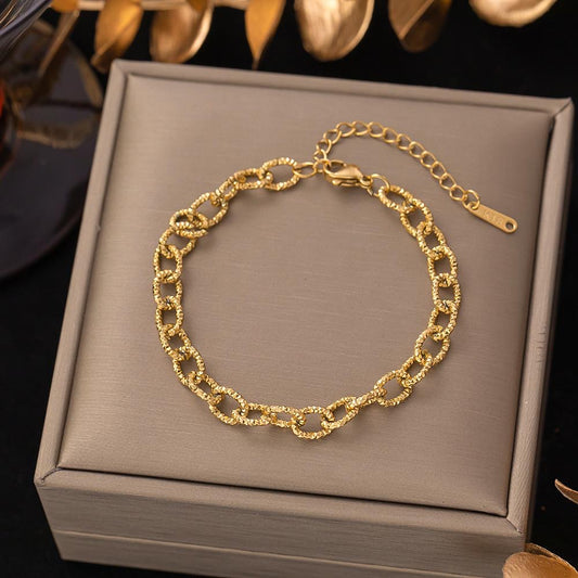 ⚜️B66: 18k Gold Plated Stainless Steel Minimalist Bracelet✨