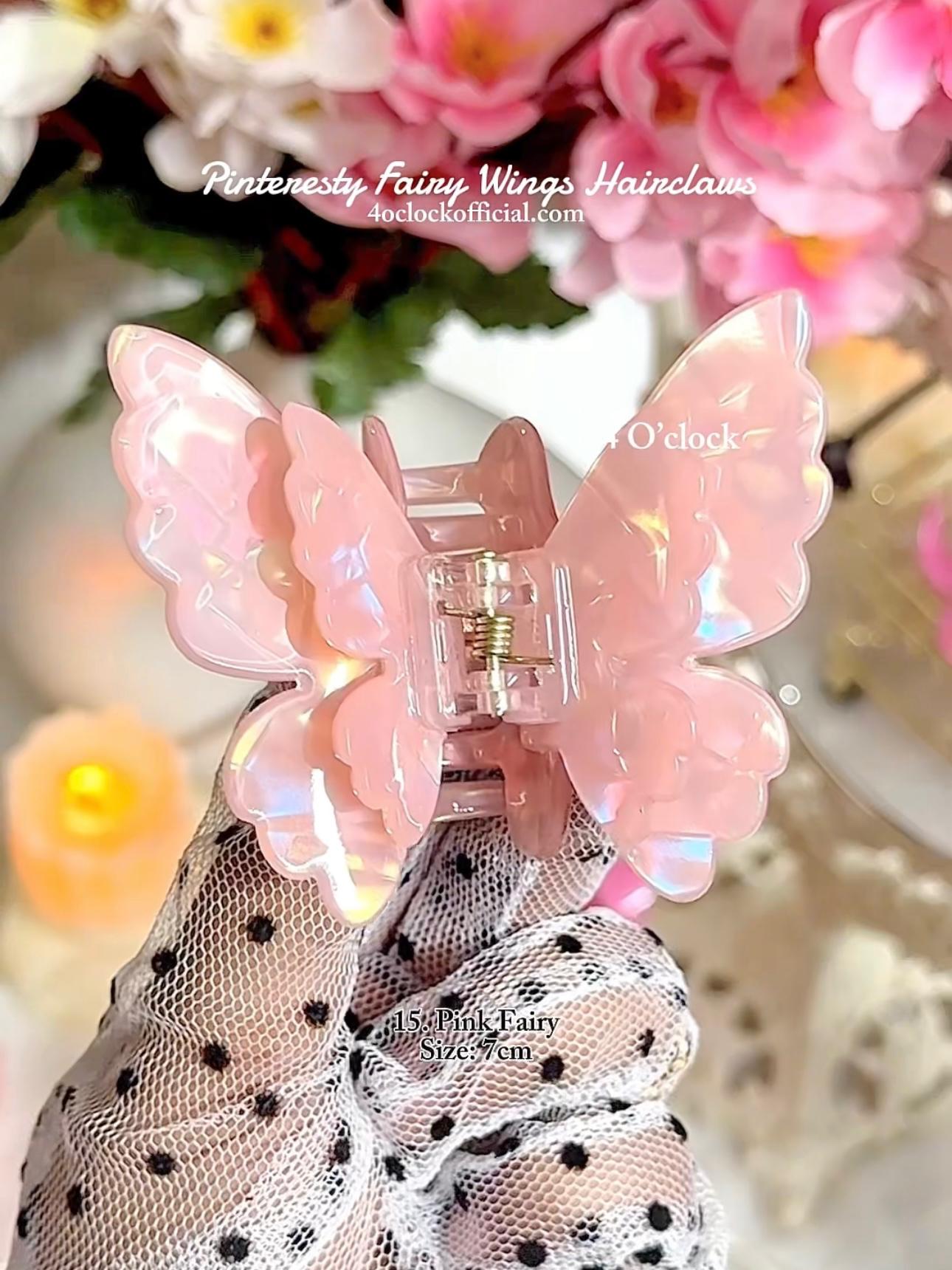 ✨15. Pinteresty Fairy & Wings Hairclaw - Pink Fairy🧚‍♀️