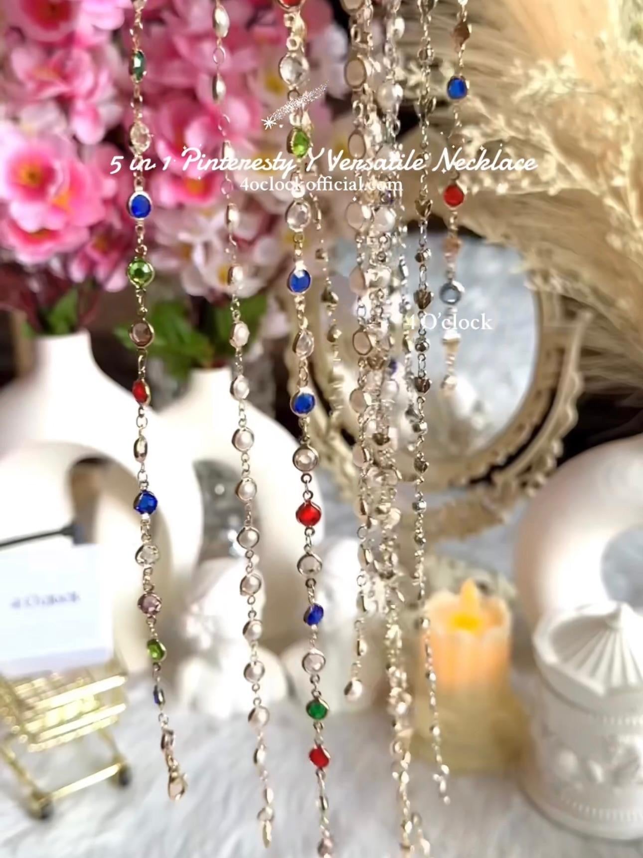 ✨5 in 1 neckpiece /handchain / bracelet stack: Golden Heart💫