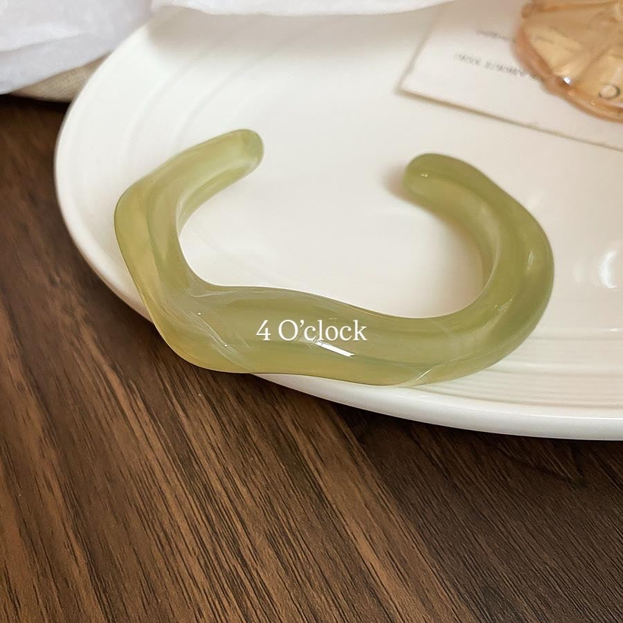 ✨HC110: Elastic Resin Bangles/Bracelet - Light Green💗