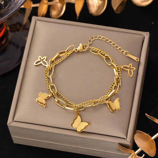⚜️B01: 18k Gold Plated Stainless Steel Minimalist Bracelet✨