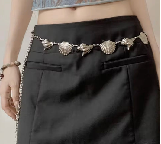 ✨WC27: Pinteresty Waist Chains: Silver Sea Shell  💫