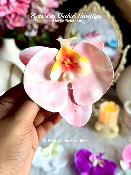 🌸 8:Orchid Hairclip:Pink Yellow Gradient✨