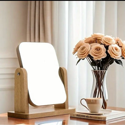M32: Vanity Mirror: Wooden Square (rotating)