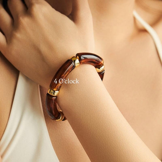 ✨HC68: Elastic Resin Bangles/Bracelet - Brown💗