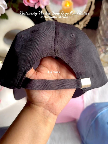 🧢🎀Pookie Bow Cap: Black🎀🧢