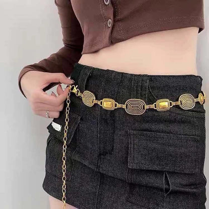 ✨WC06: Pinteresty Waist Chains: Golden Rectangular Blocks💫