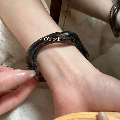 ✨HC102: Elastic Resin Bangles/Bracelet - Black💗