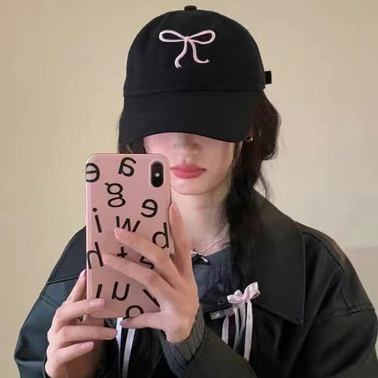 🧢🎀Pookie Bow Cap: Black🎀🧢