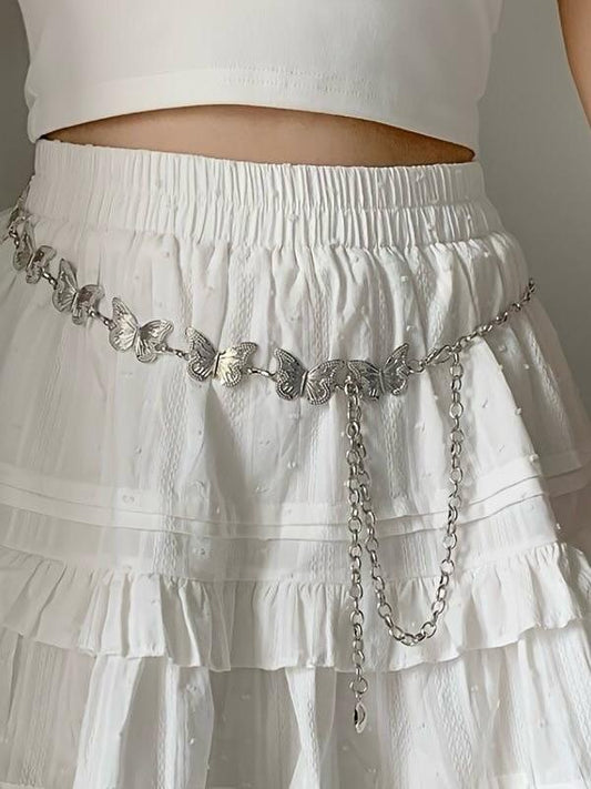 ✨WC05: Pinteresty Waist Chains: Bright Silver Butterfly 💫