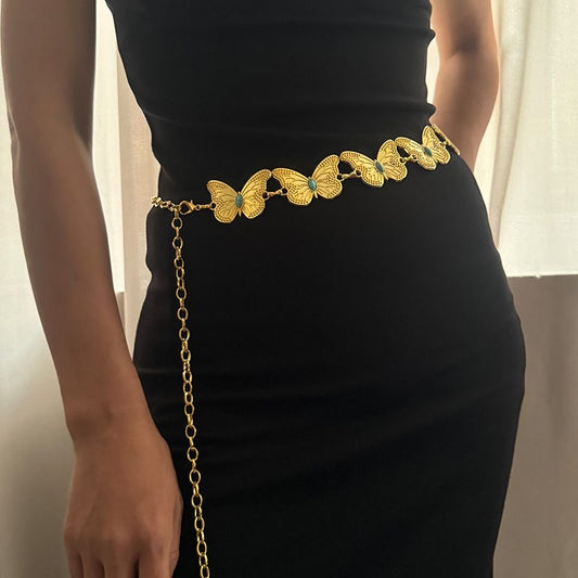 ✨WC03: Pinteresty Waist Chains: Vintage Butterfly Golden💫