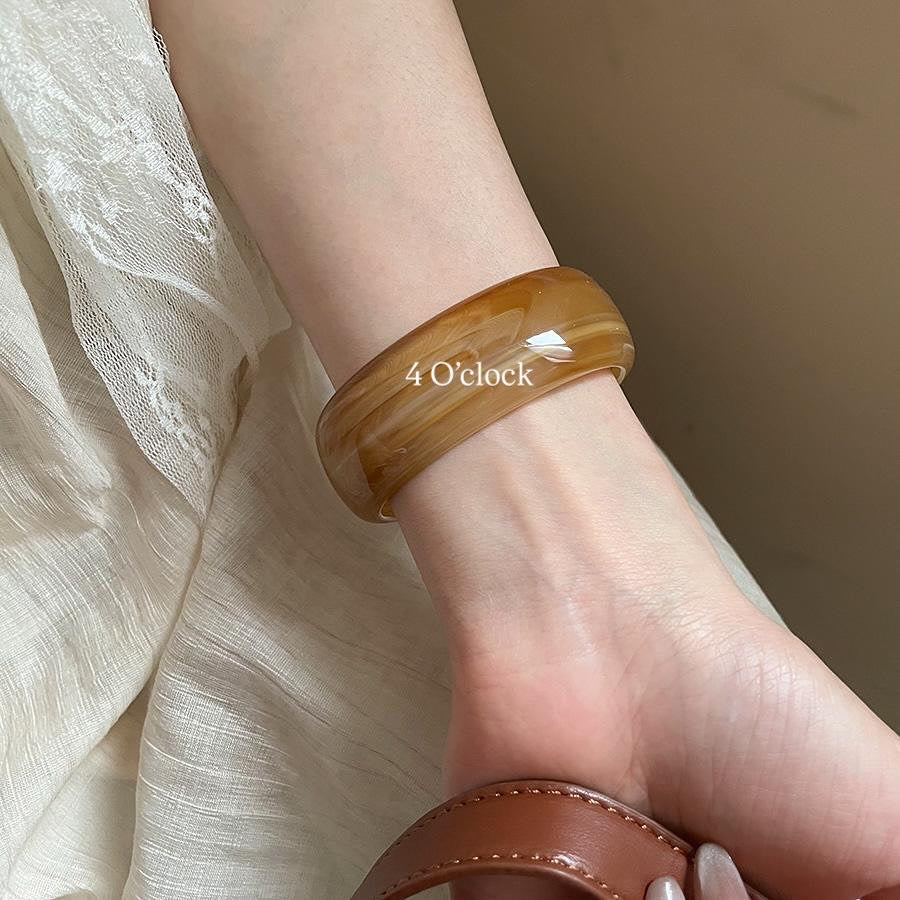 ✨HC86: Elastic Resin Bangles/Bracelet - Brown💗