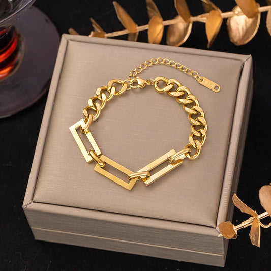 ⚜️B64: 18k Gold Plated Stainless Steel Minimalist Bracelet✨