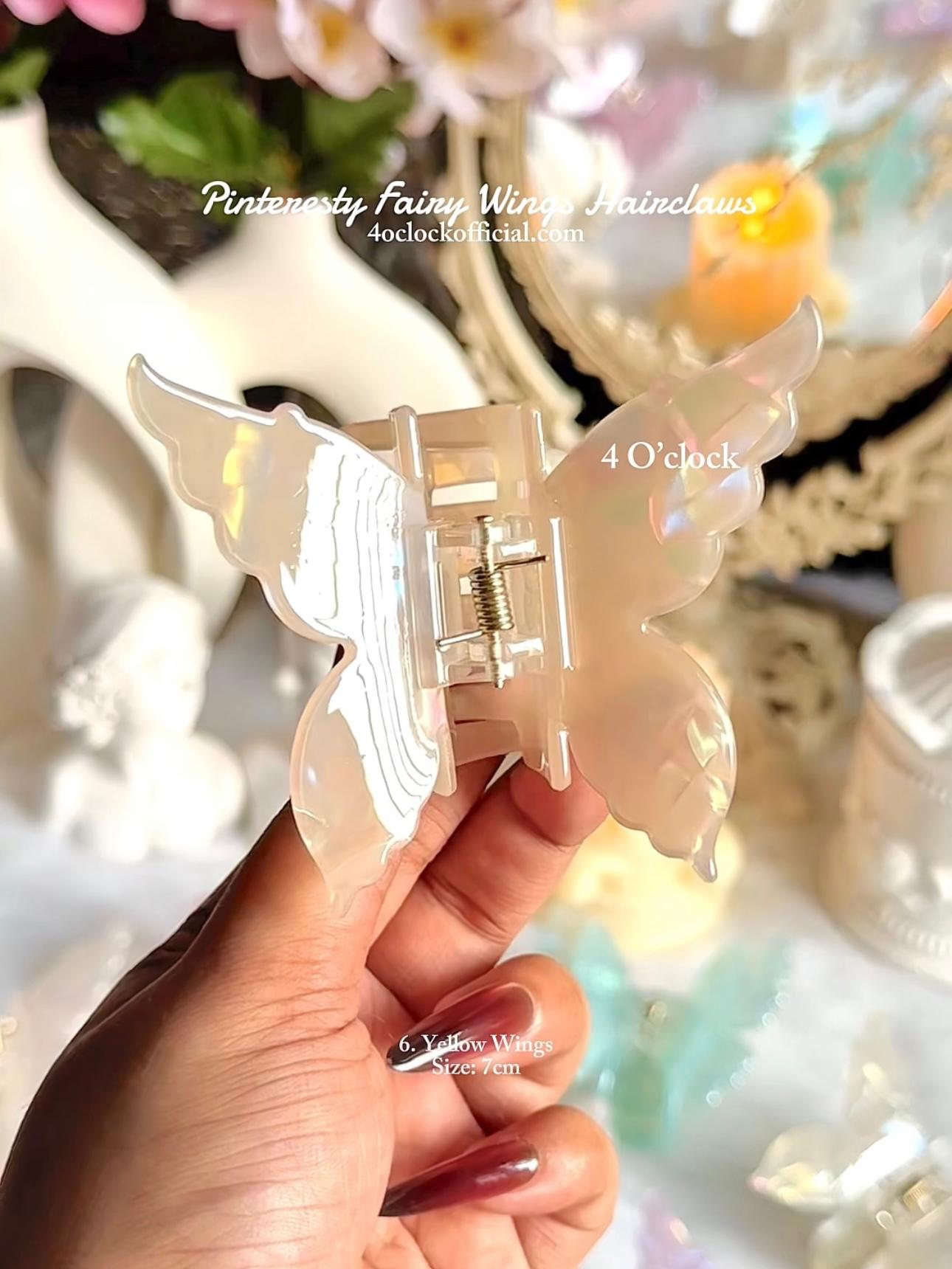 ✨6. Pinteresty Fairy & Wings Hairclaw - Yellow Wings🧚‍♀️