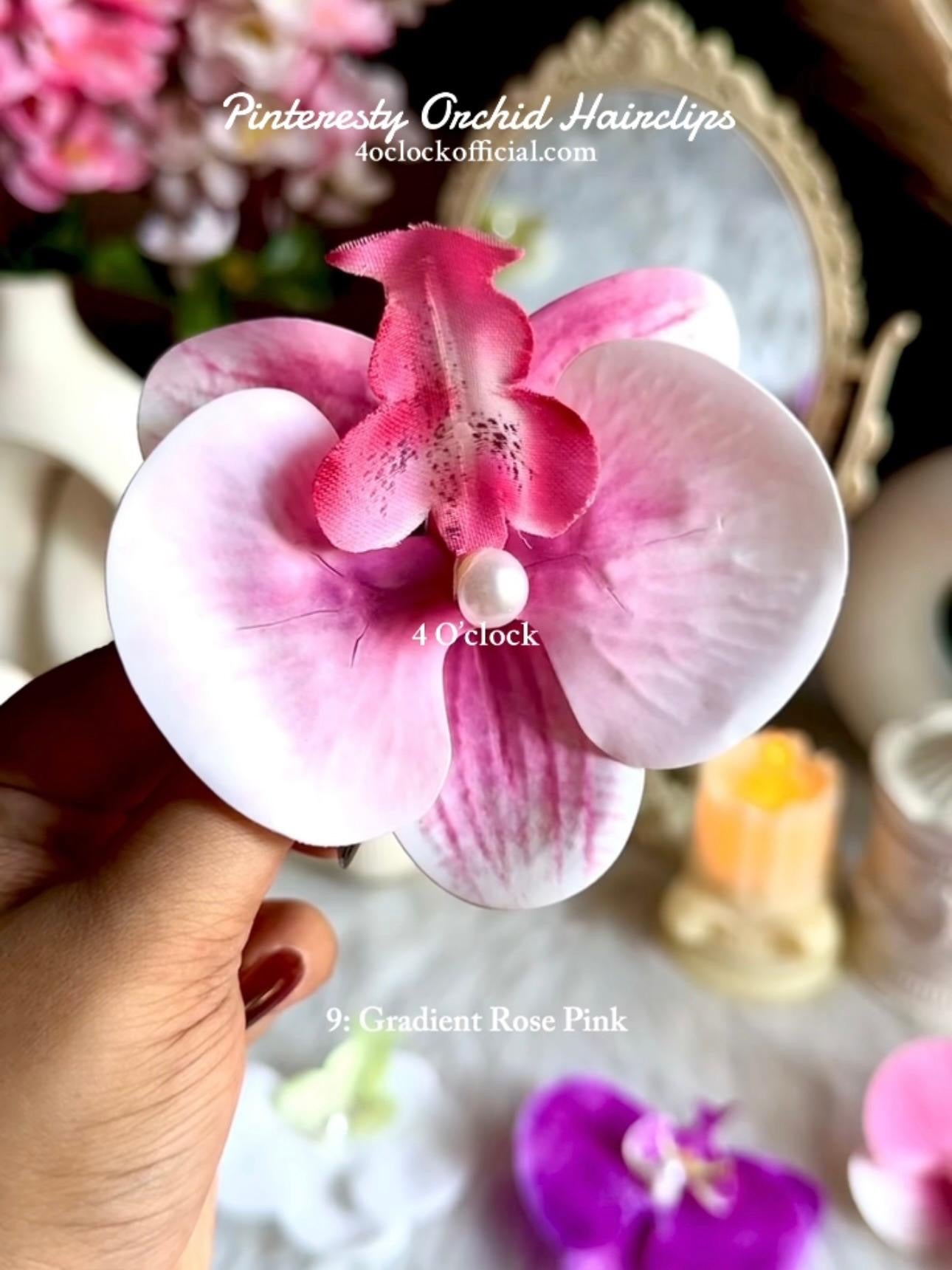🌸 9:Orchid Hairclip:Gradient Rose Pink✨