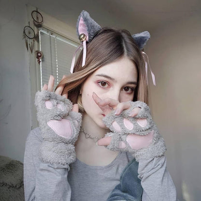 (🐈Cat Ear Hairclip: Grey (1 pair)🐾