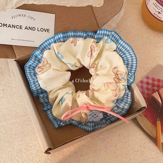 🍓5. Pinteresty Cottagecore Hair Scrunchie - Blue Doll🍰