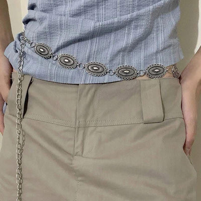 ✨WC16: Pinteresty Waist Chains: Vintage Silver Daisy 💫