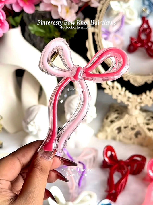 🎀 5.Pinterest’s Bow Knot Hairclaw: Pink Theory✨