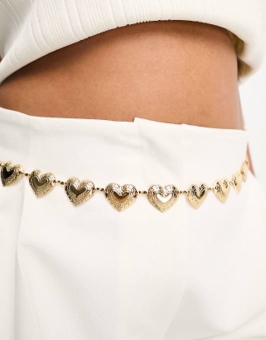 ✨WC13: Pinteresty Waist Chains: Retro Love (Gold) 💫