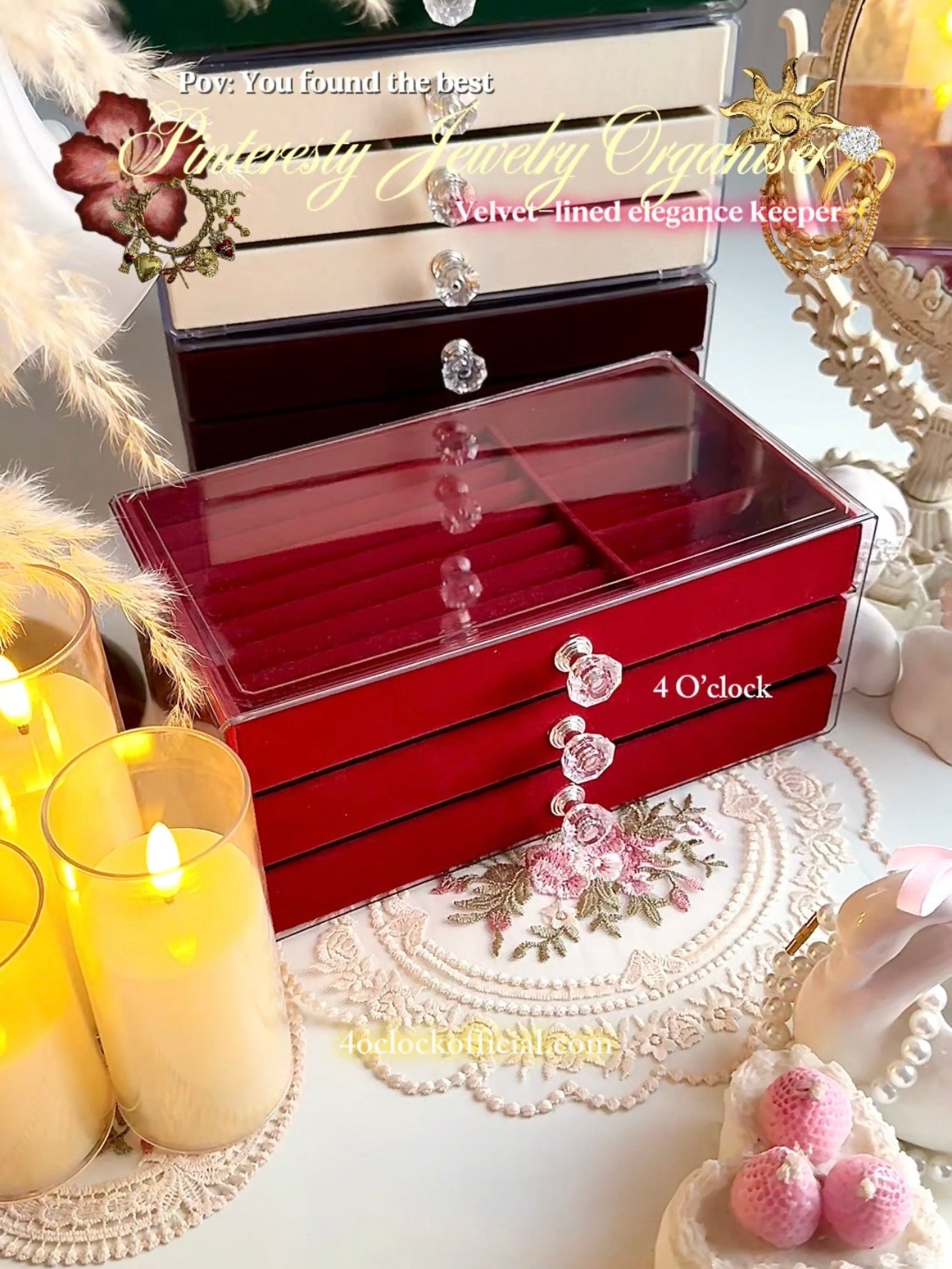 Big Jewelry Organiser: Maroon