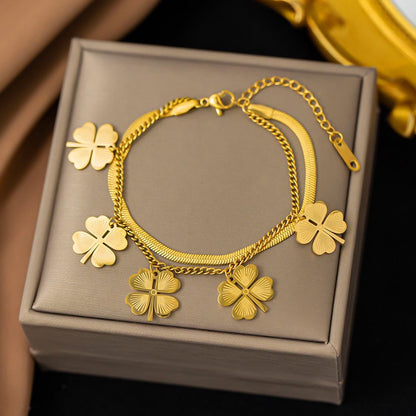 B02: 18k Gold Plated Stainless Steel Minimalist Bracelet