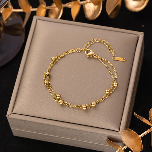 ⚜️B65: 18k Gold Plated Stainless Steel Minimalist Bracelet✨