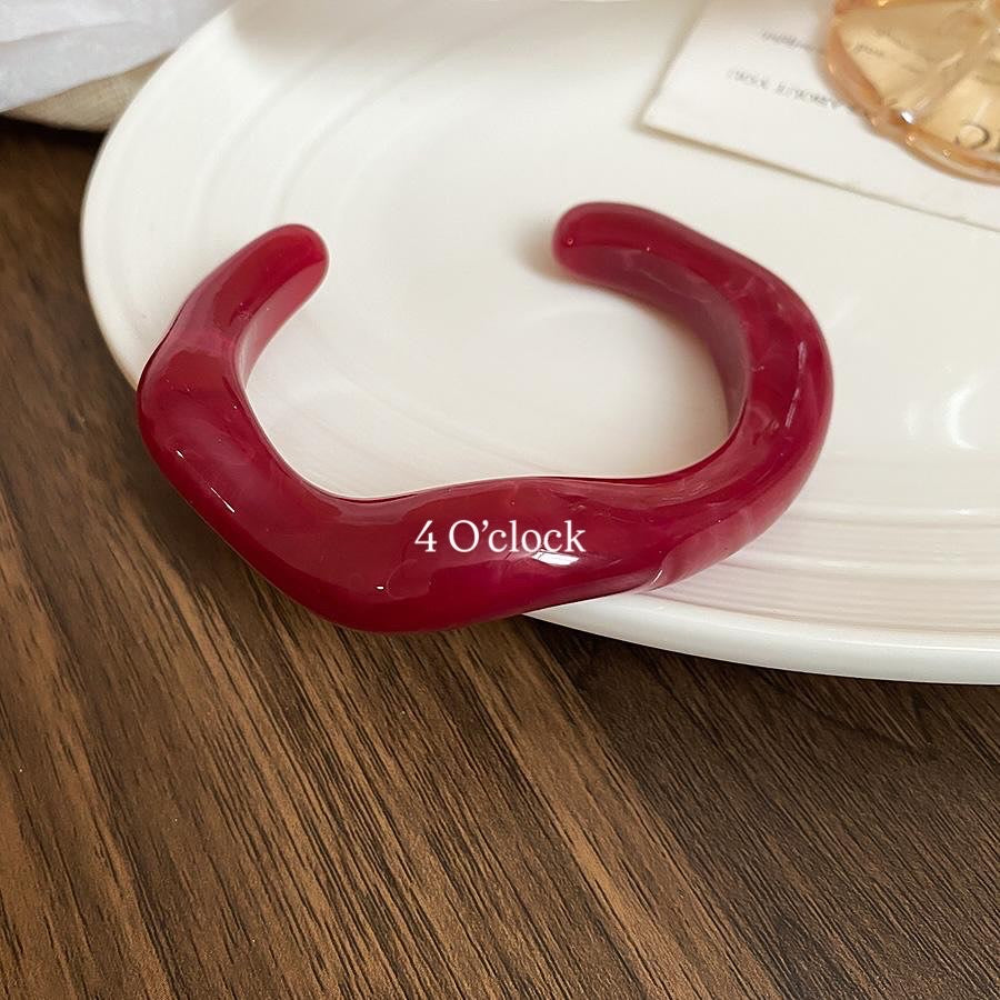 ✨HC103: Elastic Resin Bangles/Bracelet - Rose Red💗