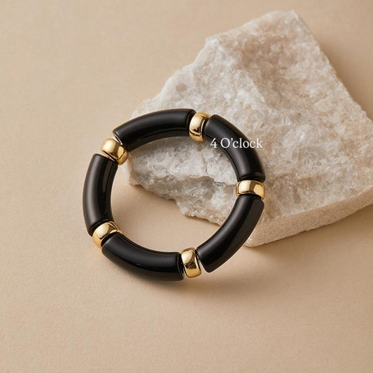 ✨HC81: Elastic Resin Bangles/Bracelet - Black💗