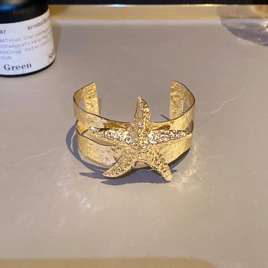 ✨HC129: Handcuff for Stack: Gold Starfish Bracelet✨