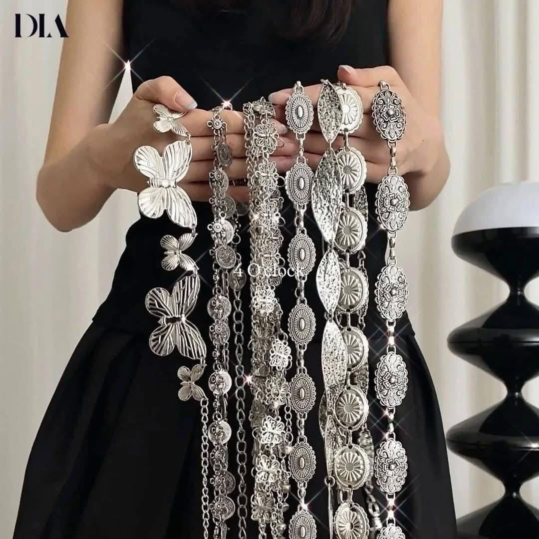 ✨Pinteresty Waist Chains: Ethnic Silver 💫