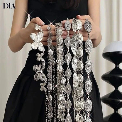 ✨Pinteresty Waist Chains: Ethnic Silver 💫