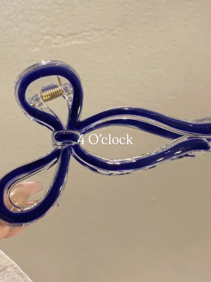 🎀 13.Pinterest’s Bow Knot Hairclaw: Navy Blue✨