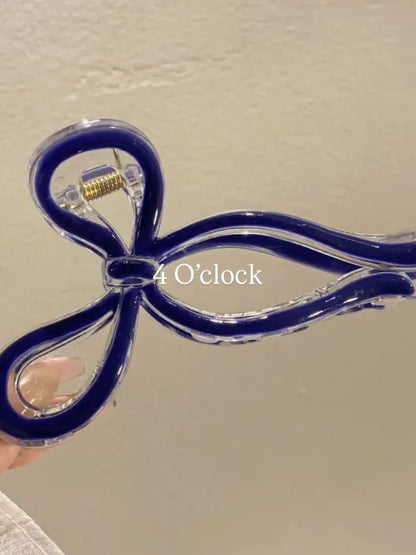 🎀 13.Pinterest’s Bow Knot Hairclaw: Navy Blue✨