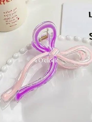 🎀 4.Pinterest’s Bow Knot Hairclaw: Purple Theory✨