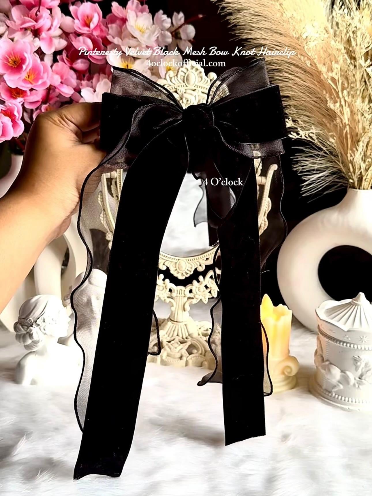 ✨♥️”Dark Feminine Energy”core Mesh Bow - Black 🖤✨