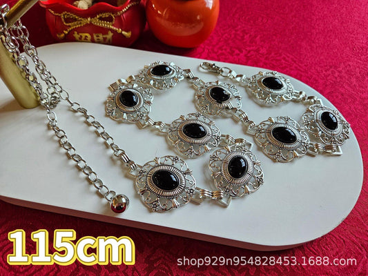 ✨WC11: Pinteresty Waist Chains: Black Flower💫