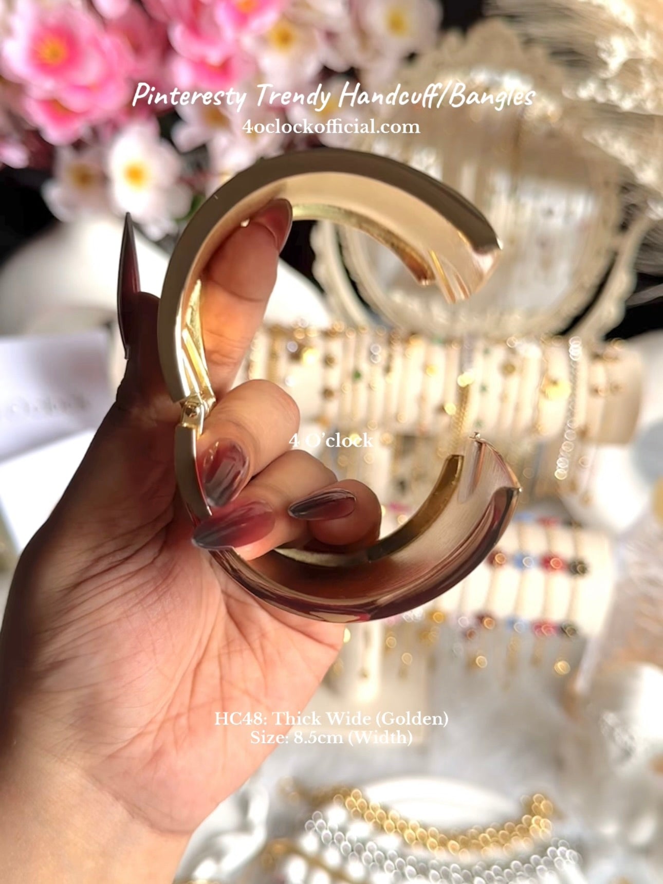 ✨HC48: Handcuff for Stack: Thick Wide (Golden)✨