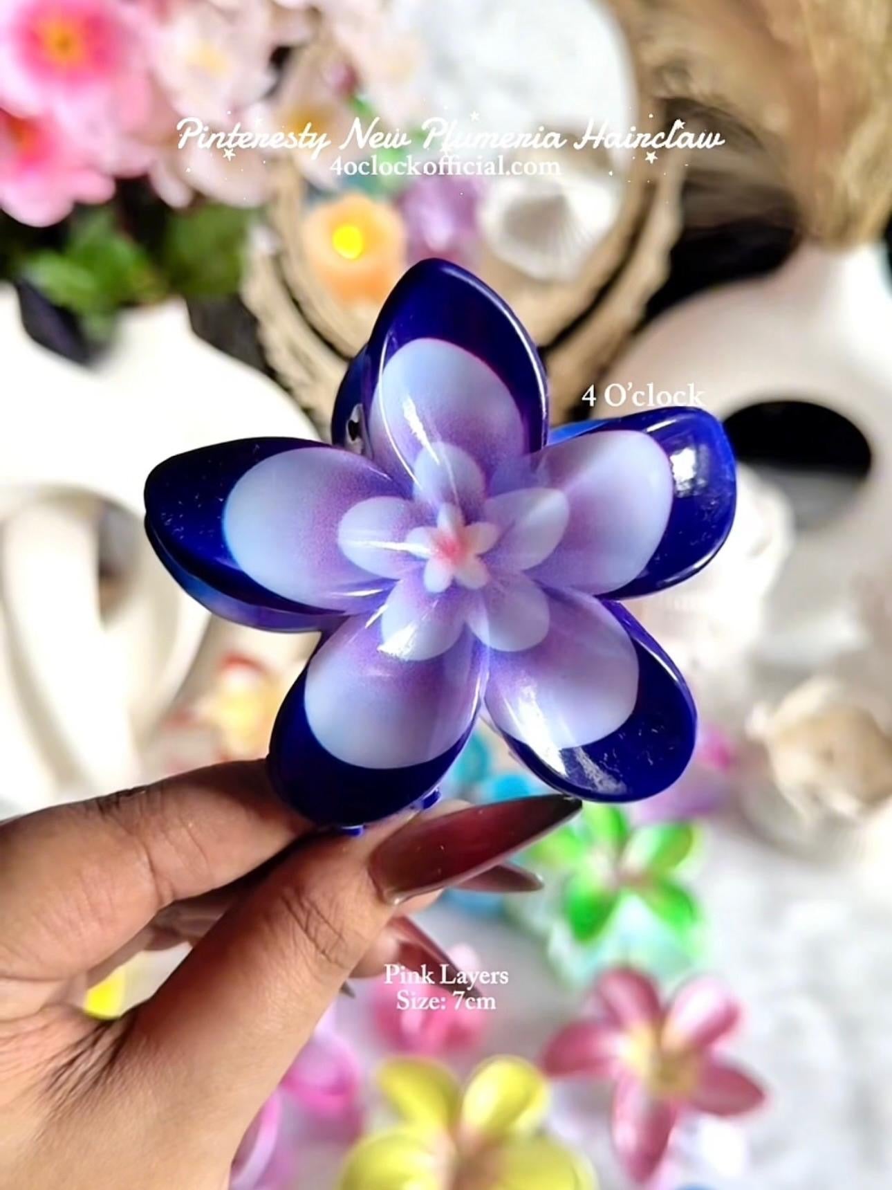 🌸Pinteresty New Plumeria Hairclaw - Purple Layers✨