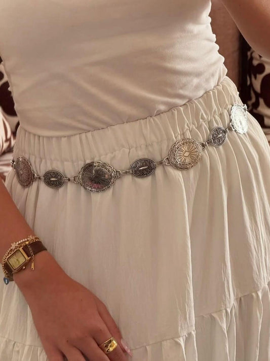 ✨WC02: Pinteresty Waist Chains: Ethnic Silver 💫