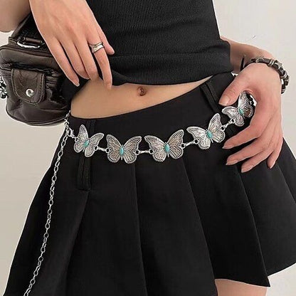 ✨WC04: Pinteresty Waist Chains: Vintage Butterfly Silver💫