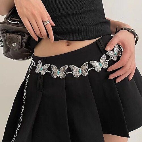 ✨WC04: Pinteresty Waist Chains: Vintage Butterfly Silver💫