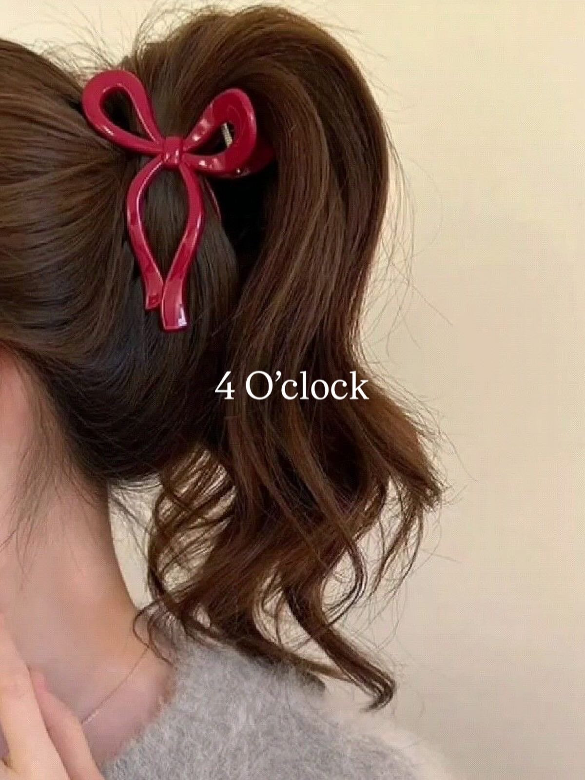 🎀 1.Pinterest’s Bow Knot Hairclaw: Blood Red✨