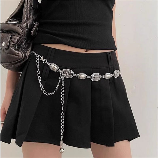 ✨WC07: Pinteresty Waist Chains: Silver Rectangular Blocks💫