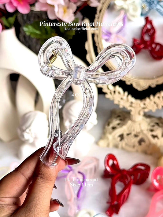 🎀 14.Pinteresty Bow Knot Hairclaw: Transparent✨