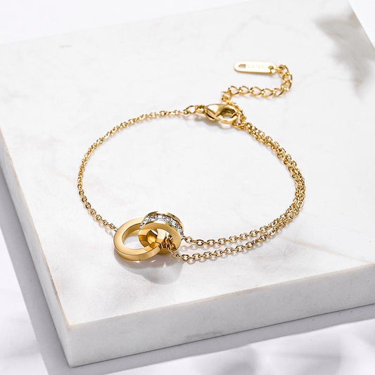 ⚜️B56: 18k Gold Plated Stainless Steel Minimalist Bracelet✨